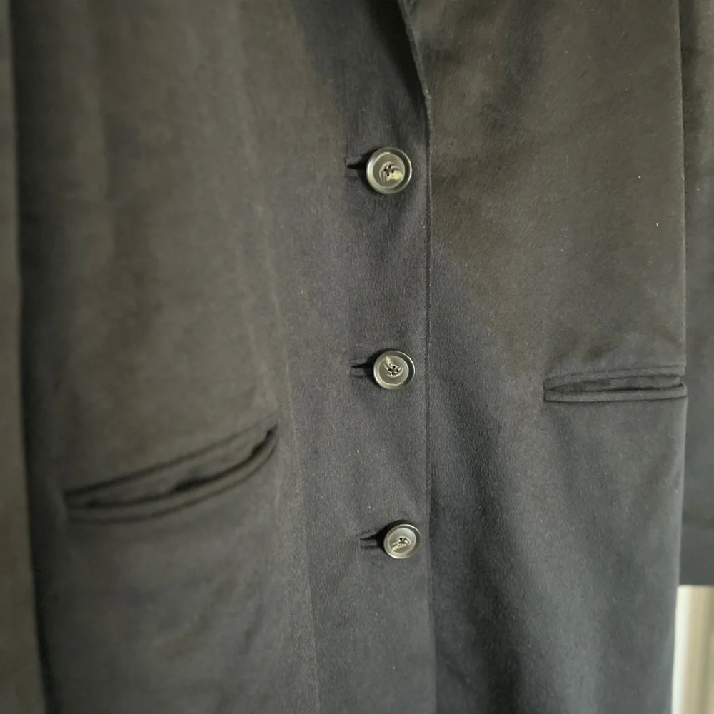 J Brand Wool/Cashmere Blend Classic Black Blazer Coat 2 - Picture 6 of 10